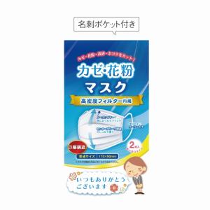 ありがとうかぜ・花粉マスク2枚入　/ウイルス/衛生/ガード/感染/菌/予防　★500個単位で送料無料（北海道・沖縄・離島は別途）