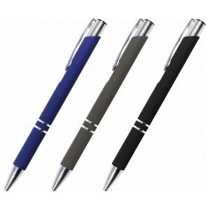 メタルラバーペン　/ステーショナリー/文具/事務用品/景品/粗品/ノベルティ/プレゼント　★580個以上で送料無料