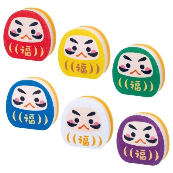 縁起/開運/新春/新年/来福/景品/プレゼント　　【だるまさん キッチンスポンジ】　★ロット割れ不可...