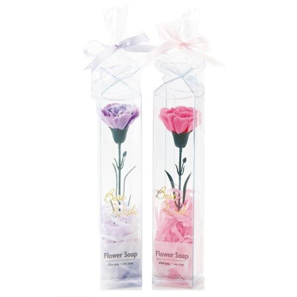 母の日 ギフト フラワーソープ カーネーション一輪　★ロット割れ不可　60個単位でご注文願います　　...