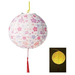 さくら柄 紙ちょうちん(LED付) /暑さ対策/...の商品画像