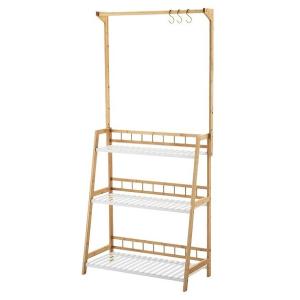 ハンガー付プランターラック3段 W80　　/植木/園芸/ガーデンラック/趣味/植物棚/フラワーラック...