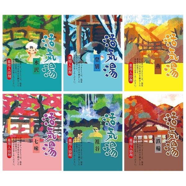 入浴剤 販促品　活気湯 1包 6種アソート　★ロット割れ不可　600個単位でご注文願います　1,20...