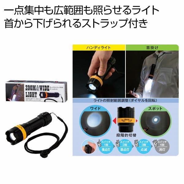 ネックストラップ付きズームライト　/懐中電灯型/防災/グッズ/緊急時　★40個セット