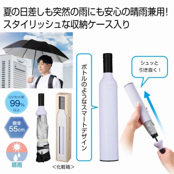 スマートアンブレラインボトル　/雨傘/梅雨/レイングッズ/コンサート/野外/景品/粗品　★48個以上...