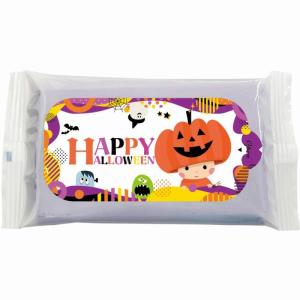 ハロウィンカラーウエットティッシュ8枚　/ハロウィン/グッズ/かぼちゃ/ハロウィーン/仮装/子ども会　★ロット割れ不可　400個単位でご注文願います