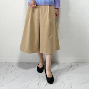 インポート　インポートスカート　秋冬　ウエストゴム　フレアスカート　スエードスカート　ベージュ　モカ