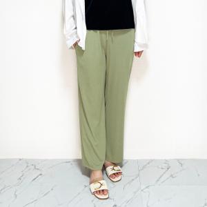 ストレートパンツ レディース ウエストゴム ストレートパンツ　薄手 ロングパンツ  ハイウエストサマーパンツ　リラックス