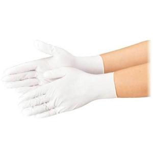 【業務用】No.554 ニトリルトライ3 ホワイト パウダーフリー ニトリルゴム製 使い捨て手袋 Mサイズ 100枚入｜dnf-store