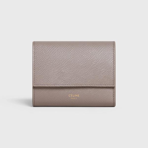 セリーヌ CELINE スモール トリフォールドウォレット 10B573BEL.10BL グレインド...