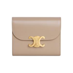 セリーヌ CELINE スモール フラップウォレット トリオンフ 10D783DPV.03SA シャイニーカーフスキン サファリ ギフトラッピング付き｜COSME DNFAL