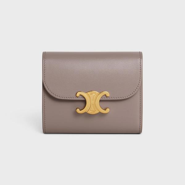 セリーヌ CELINE スモール フラップウォレット トリオンフ 10D783DPV.10BL シャ...