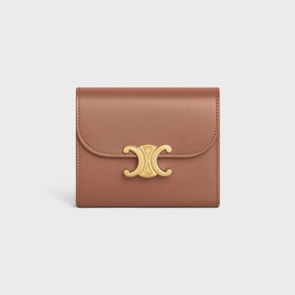 セリーヌ CELINE スモール フラップウォレット トリオンフ 10D783DPV.18BU シャ...