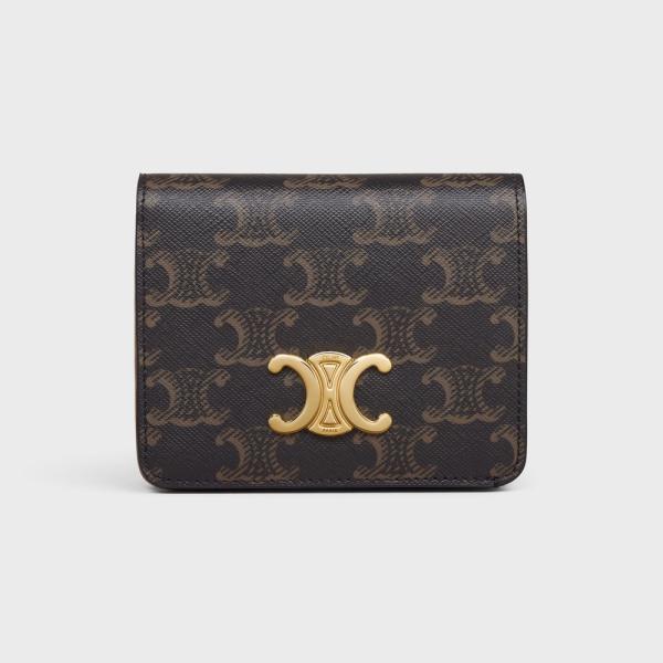 セリーヌ CELINE コンパクトウォレット トリオンフ 10K622CQH.04LU トリオンフキ...