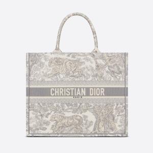 ディオール DIOR DIOR BOOK TOTE M1286ZTDT_M932 トワル ドゥ ジュイ エンブロイダリー グレー｜dnfal