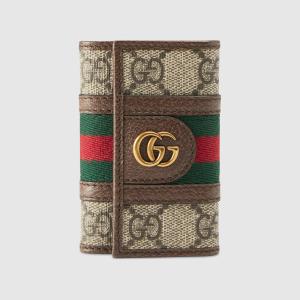 グッチ GUCCI〔オフィディア〕GGキーケース 603732 96IWT 8745 ベージュ エボニー GGスプリーム キャンバス ブラウン レザー