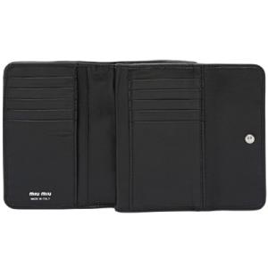 クリスタル 財布 5ml225 Miu ミュウ 折財布 Miu 財布 F0002 ブラック ギフト包装 二つ折り財布 マテラッセ レザー Dnfal 2bsq ミュウミュウ 折財布 Miu5ml2252bsqf0002 Cosme