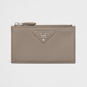 プラダ PRADA ヴィテロダイノレザー カードケース 1MC086_2BBE_F0572 グレー｜dnfal