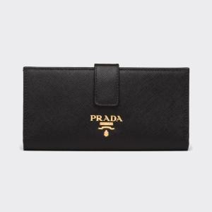 プラダ PRADA サフィアーノマルチカラー 財布（1MV025_ZLP_F061H）ブラック/ピンク｜dnfal