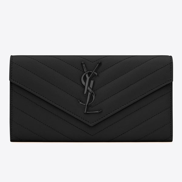 サンローラン SAINT LAURENT モノグラム・サンローラン ラージフラップウォレット キルテ...