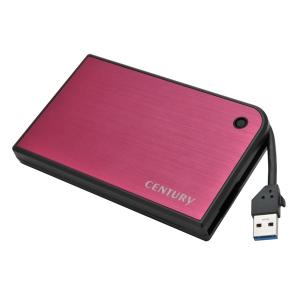 CENTURY センチュリー MOBILE BOX USB3.0接続 SATA6G 2.5"HDD/SSDケース (CMB25U3RD6G / 4549032006964)｜do-mu