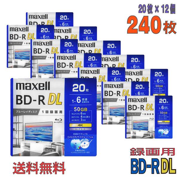 maxell(マクセル) BD-R DL 録画用 50GB 1-6倍速 ワイドホワイトレーベル 24...