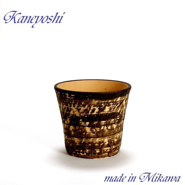 植木鉢　陶器　おしゃれ　サイズ　１９ｃｍ　安くて丈夫　ロック　６号　ブラウン