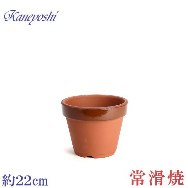 植木鉢 おしゃれ 安い 陶器 サイズ 21cm ダ温鉢 深 7号 レンガ色 室内 屋外 テラコッタ ...