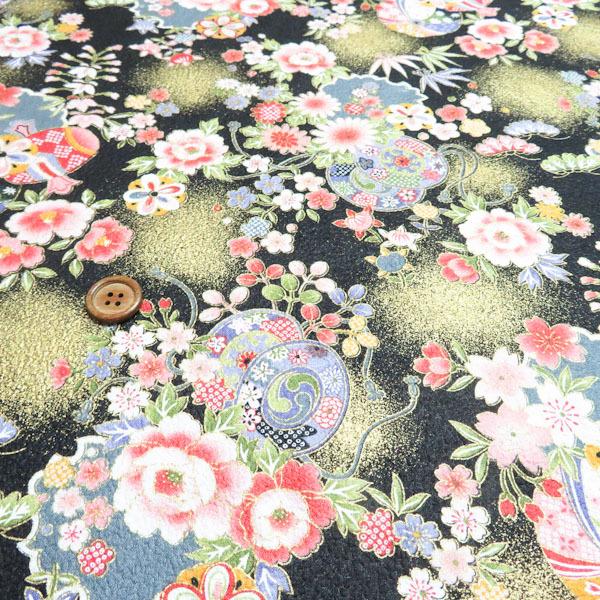 エンボスプリント(開花　黒)