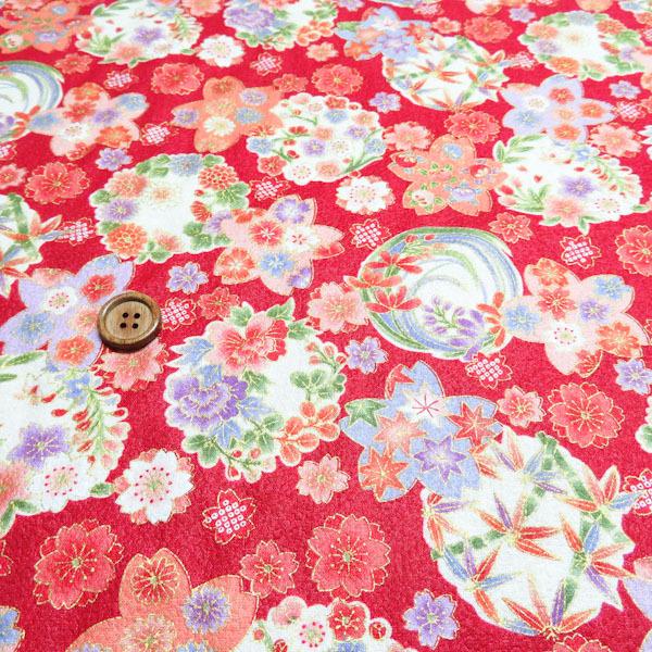 エンボスプリント(開花　赤)