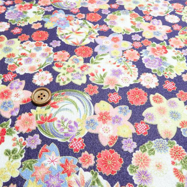 エンボスプリント(開花　パープル)