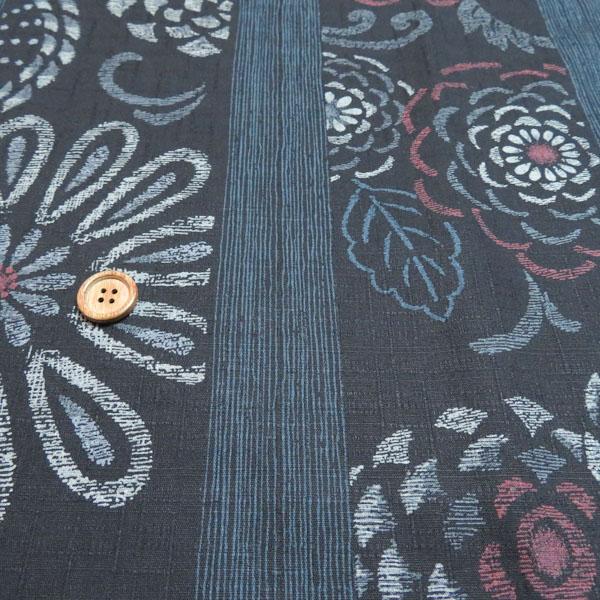 サザンクロスプリント(幾何華合せ紋　紺)