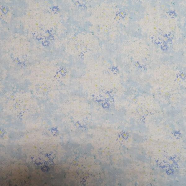 ダブルガーゼプリント(ブロッサム　ブルー)