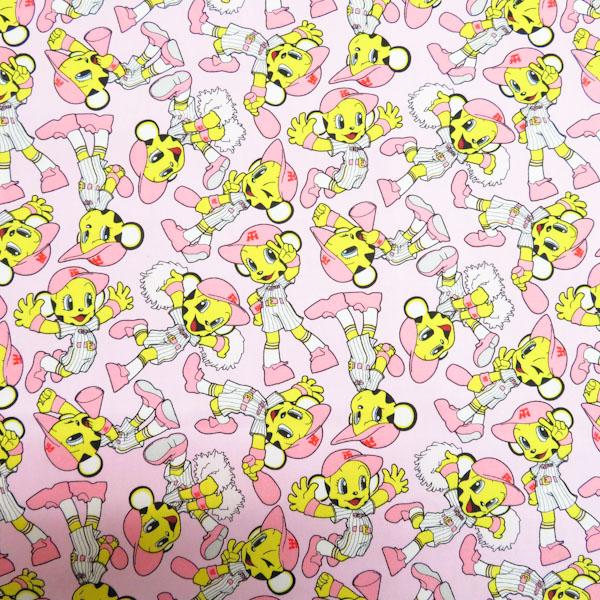 阪神タイガース　オックスプリント(ラッキー　ピンク)