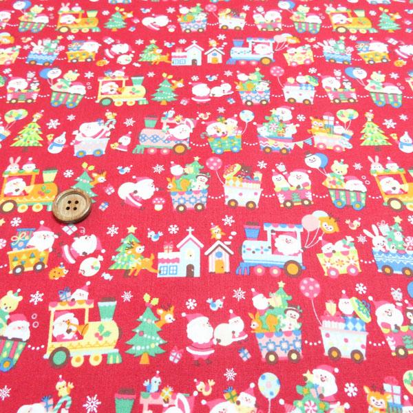 クリスマス　スケアープリント(赤)