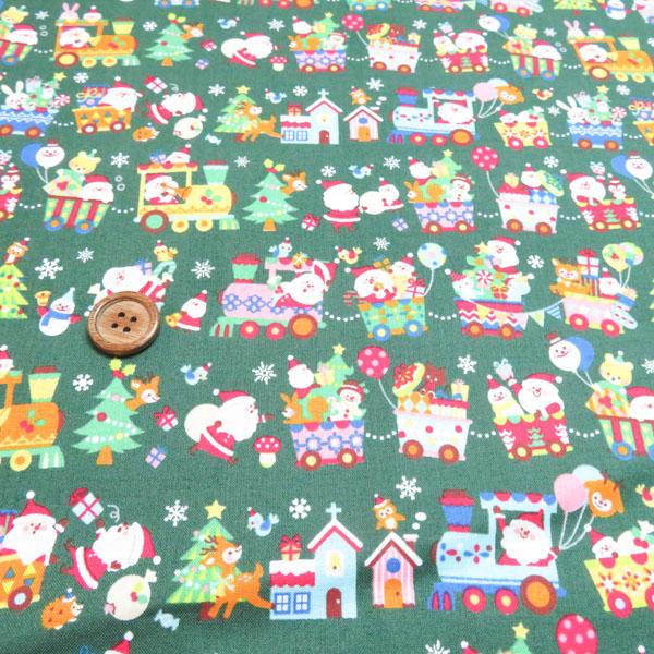 クリスマス　スケアープリント(緑)