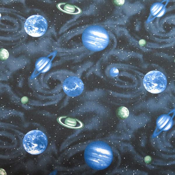 CBポプリンプリント(宇宙　ブラック)