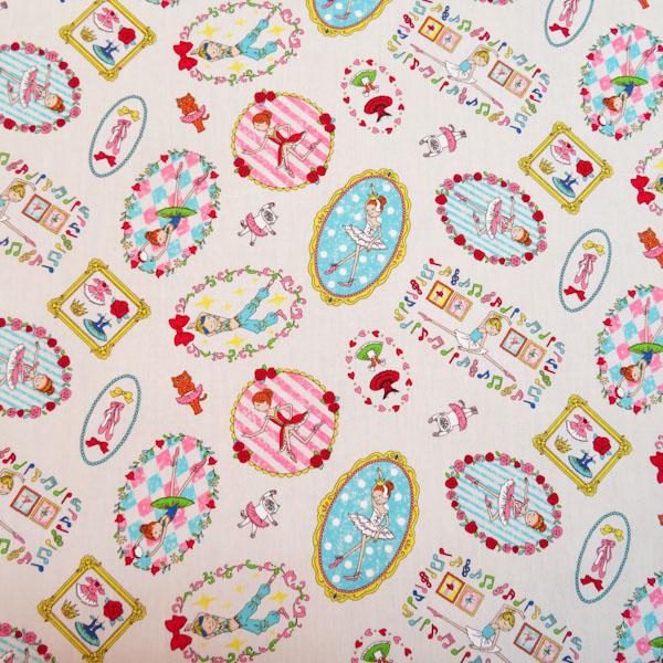 CBポプリンプリント(バレリーナ　オフホワイト)