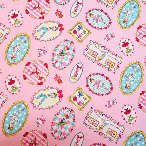 CBポプリンプリント(バレリーナ　ピンク)