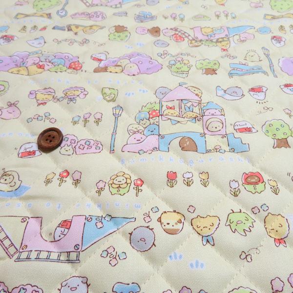 すみっコぐらし　オックスキルティング(イエロー)