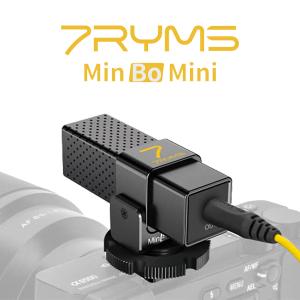 7RYMS MinBo Mini ガンマイク ビデオマイク 外付けマイク ショットガンマイク コンデンサマイク 指向性 カメラ 自撮 動画 録音 ライブ配信 インタビュー｜docodemo