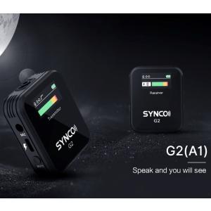 SYNCO G2  ワイヤレスピンマイクシステム スマホ外付け マイク カメラマイク 軽量小型 自動ペアリング 操作簡単 カメラ スマホ 2.4GHz