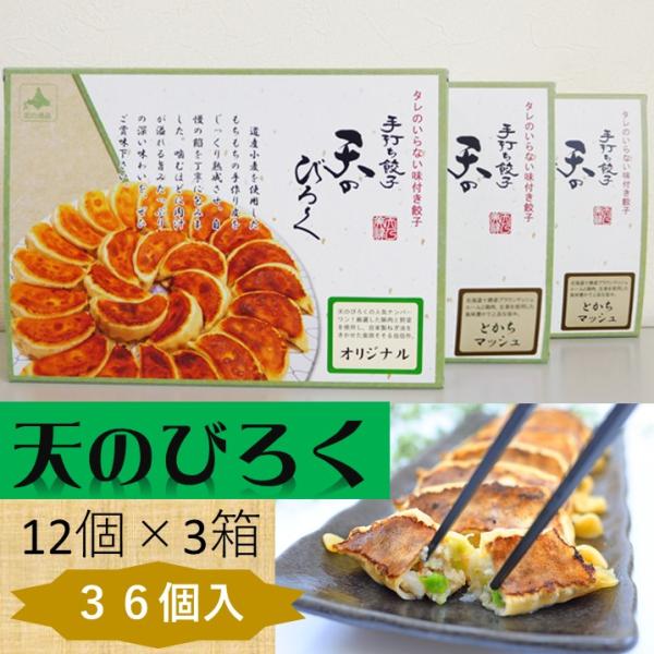 手打ち餃子 天のびろく『餃子』3箱(12個入×3）