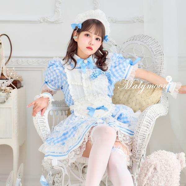 [正規品]【あすつく】【佐藤ノア着用】コスプレ ホワイトデー メイド 家政婦 ギンガム マリームーン...