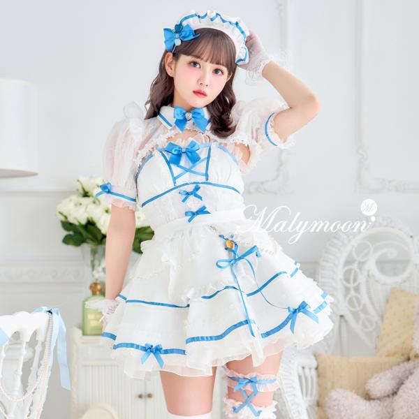 [正規品]【あすつく】【佐藤ノア着用】コスプレ ホワイトデー メイド ウエイトレス シアー マリーム...