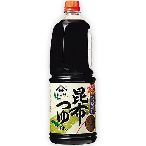 ヤマサ醤油 昆布つゆ 1.8リットル (６本毎に１口分の送料が必要です)
