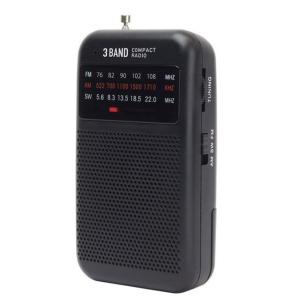 ポケットラジオ 3バンド AM/FM/SW（短波）防災 乾電池式 マクロス MEA-25 スピーカー...