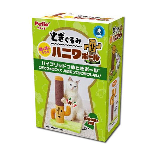 ペティオ 猫用おもちゃ とぎぐるみ 組み替えられるハニワポール 室内用 管理番号112402 爪とぎ