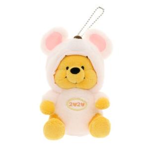 ぷーさん　干支　いのしし2 Disney 亥年 くまのプーさん ぬいぐるみバッジ 猪の着ぐるみを