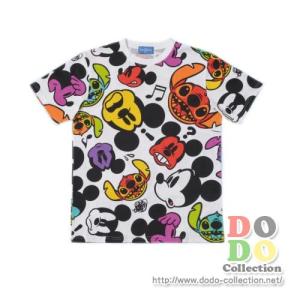 カラフルフェイス　ミッキー＆スティッチ　Tシャツ　キッズサイズ　100〜120cm　東京ディズニーランド　限定｜dodo-collection